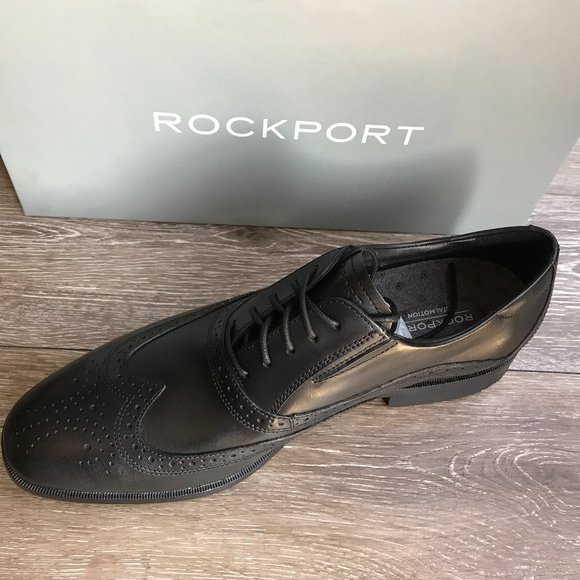 ROCKPORT Total Motion Office Black Wing Tip Oxford dress shoe - Picture 6 of 6